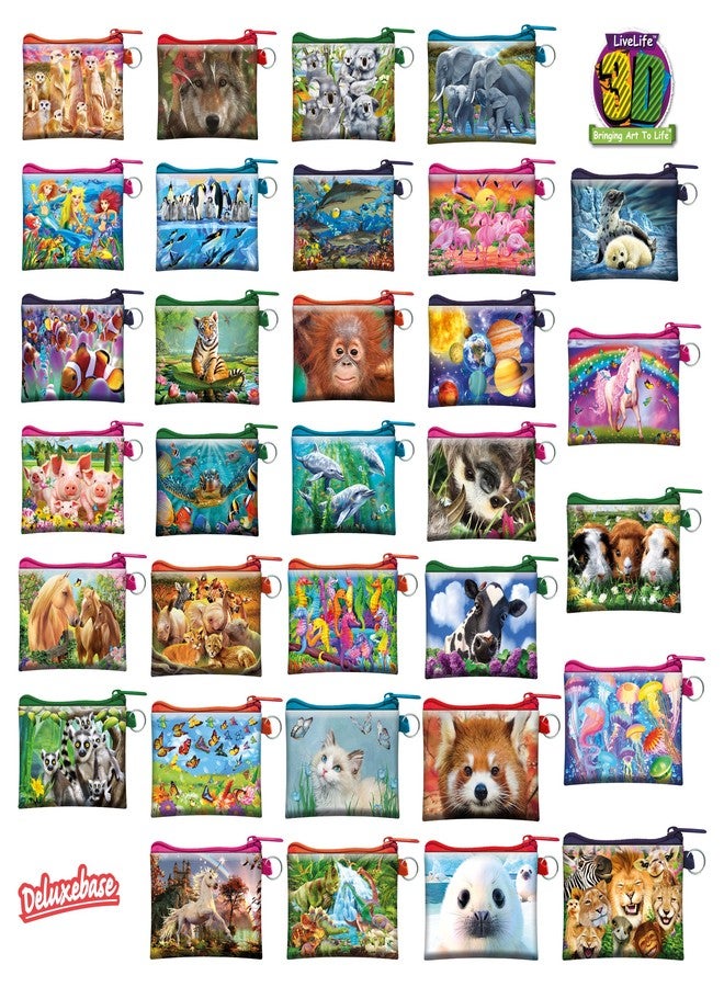 3D LiveLife Coin Purse - Ragdoll & Butterflies from Deluxebase. Lenticular 3D Cat Purse. Cash, coin and card holder with secure zipper featuring artwork licensed from renowned Carol Cavalaris - Image 3